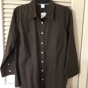 🌼 Madewell Brown Button Down Blouse NWT 🌼